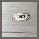 1953 Original California YOM DMV License Plate Metal Corner Tag