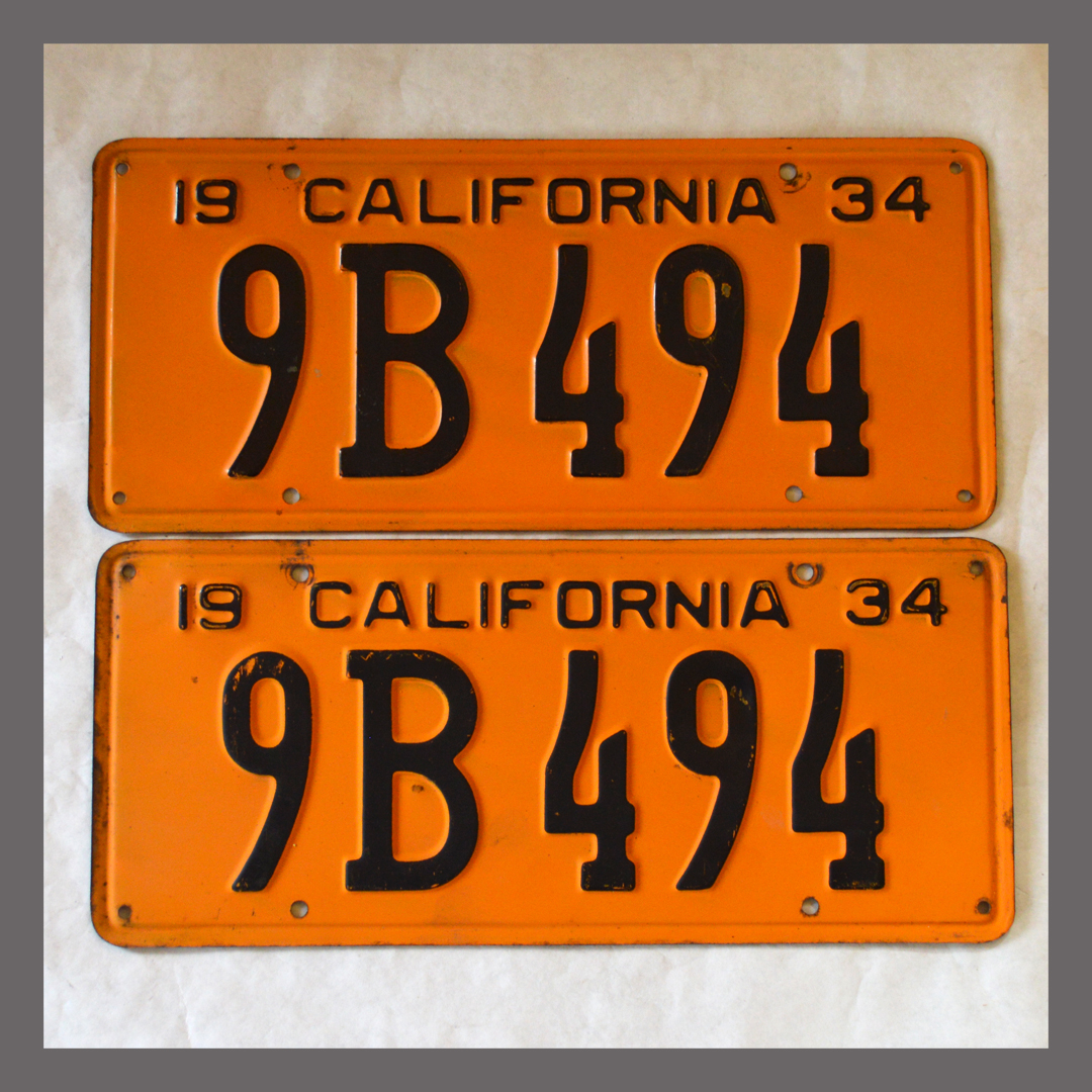 California License Plates 1939 Lincoln