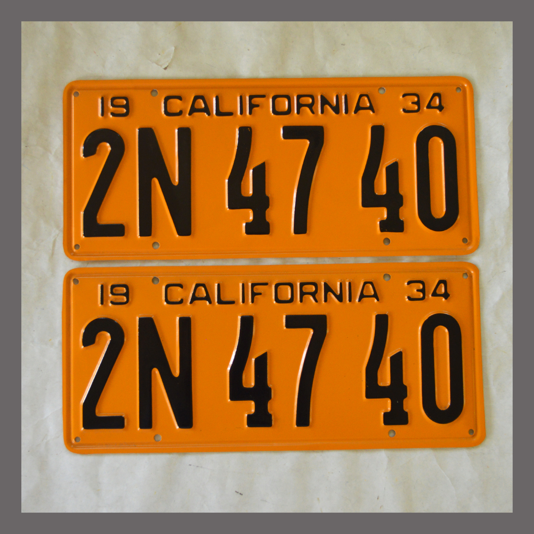 California License Plates 1939 Lincoln