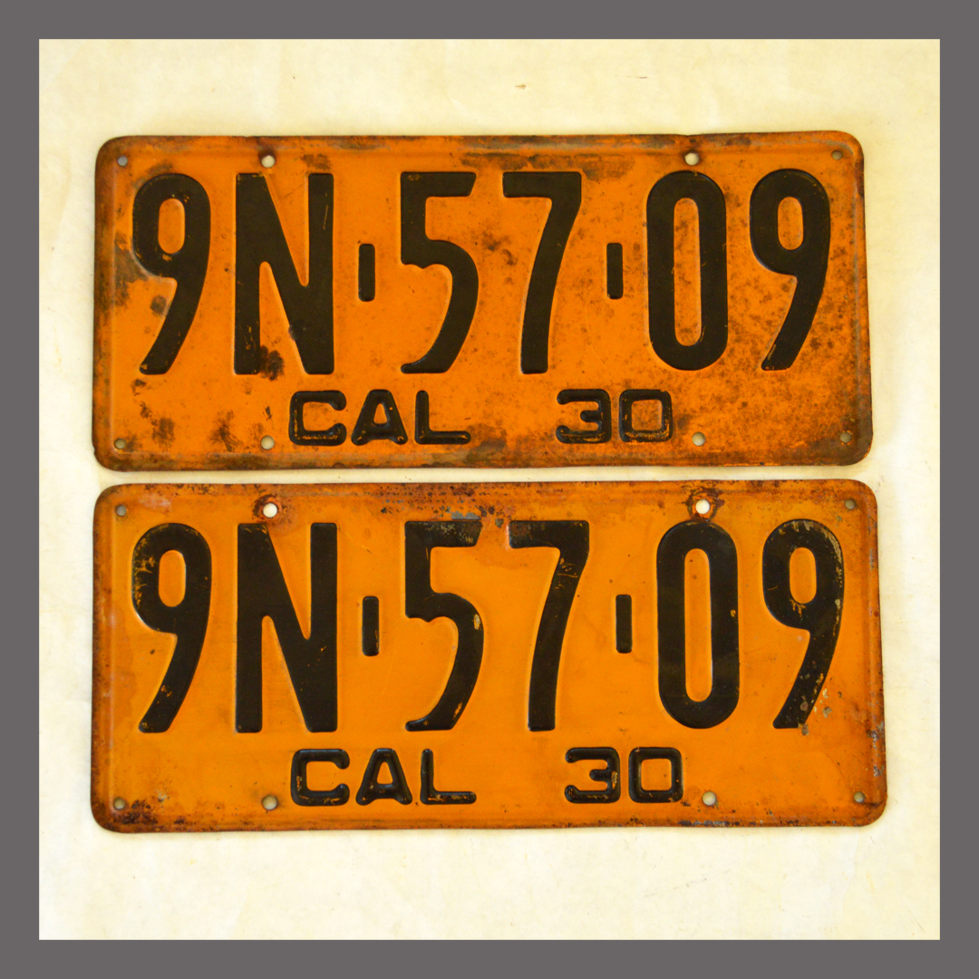 California License Plates 1939 Nickel