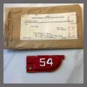 1954 Original California YOM DMV License Plate Metal Corner Tag NOS